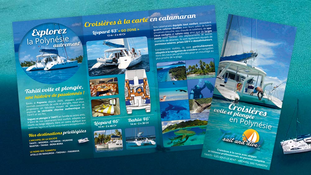 Création Du Flyer Tryptique Tahiti Sail And Dive